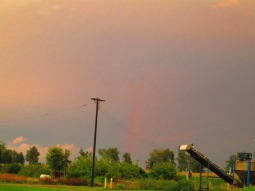 A final glimpse of the rainbow from the east end of town.